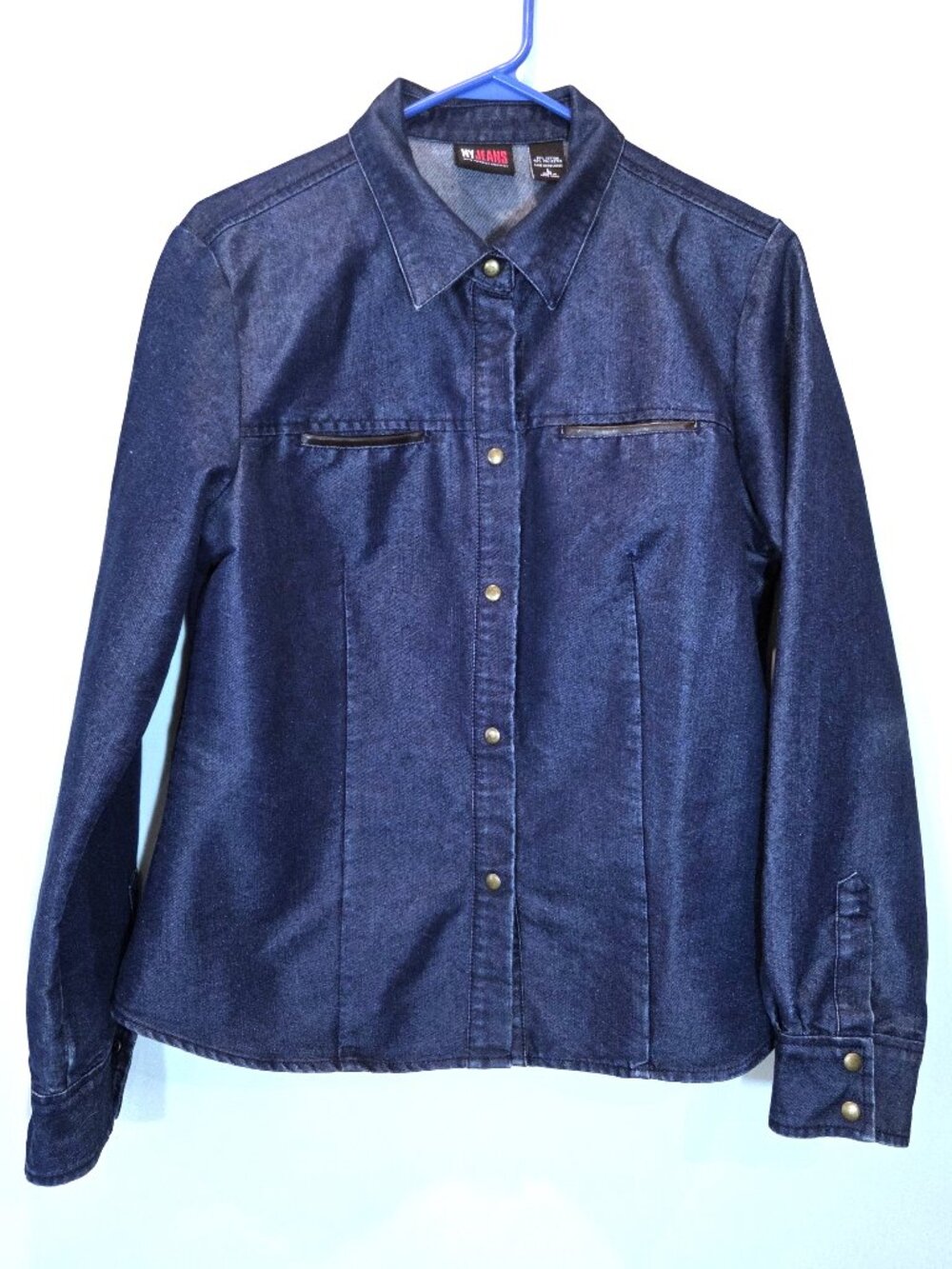 NJ Jeans Dark Wash Denim Shirt Jacket Size L